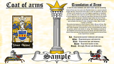 Macarale-Mckerroll COAT OF ARMS HERALDRY BLAZONRY PRINT