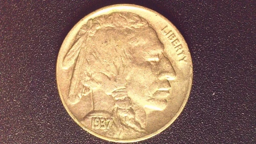 1937 Buffalo Nickel **About Uncirculated** Nice Coin (( Indian Head Nickel ))