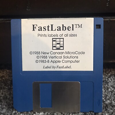 Vintage- Fast Label - Apple Macintosh Mac Disk - 1988 | eBay