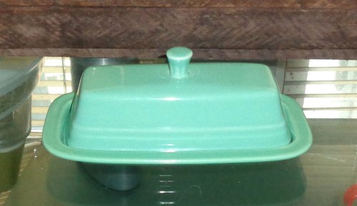 Fiesta Covered Butter Dish Sea Mist Green Homer Laughlin Fiestaware
