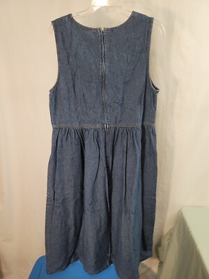 Vintage Sunshine Starshine 90s Denim Pinafore Jumper Dress SIZE 8 EUC | eBay