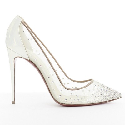 louboutin white pumps