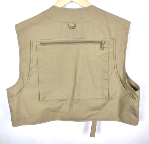Vintage Fly Fishing Vest Rare Wulff Stream Designs Beige | Size M - Picture 8 of 8