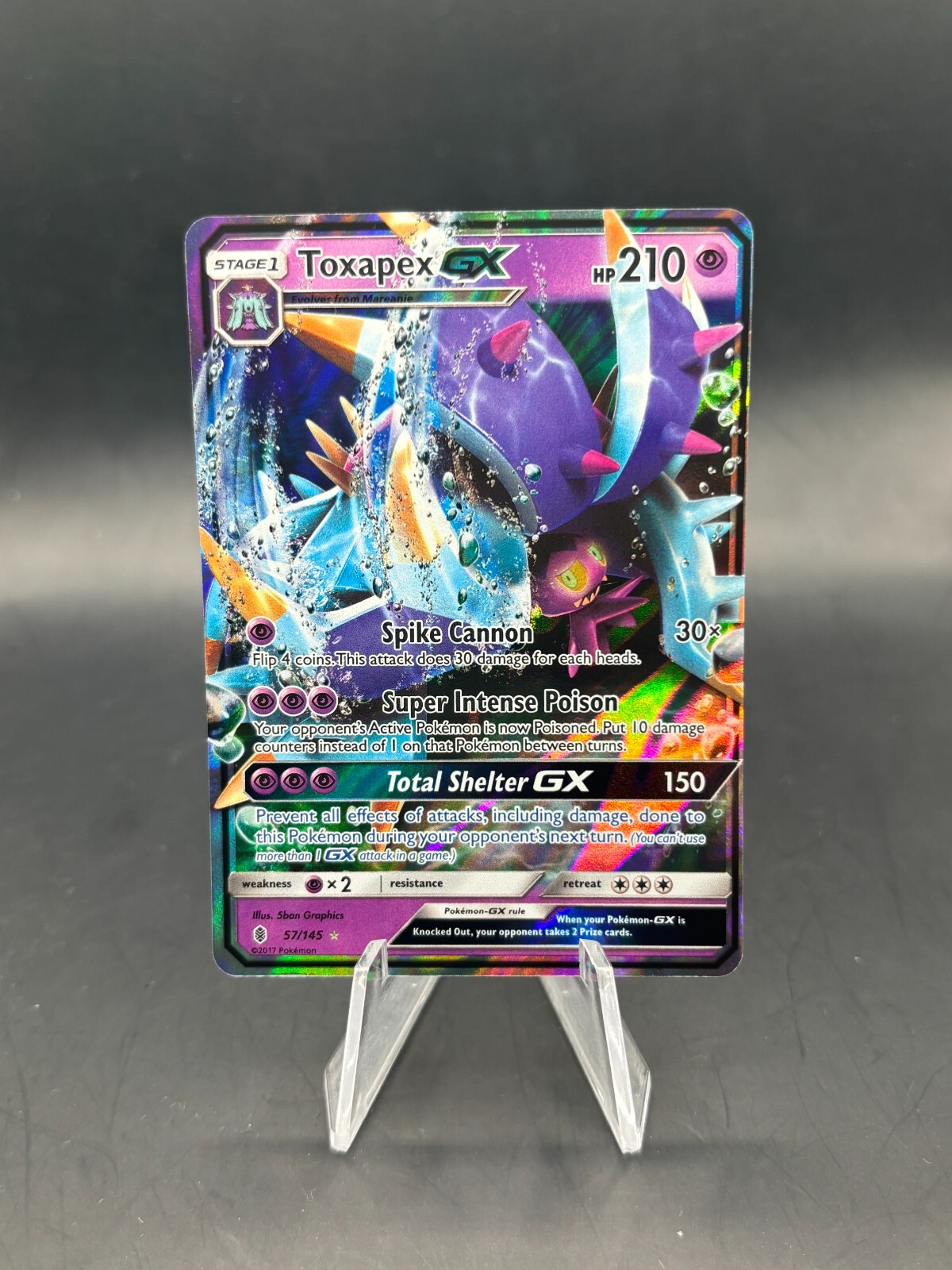 Toxapex GX 57/145 - Guardians Rising - Pokemon Card