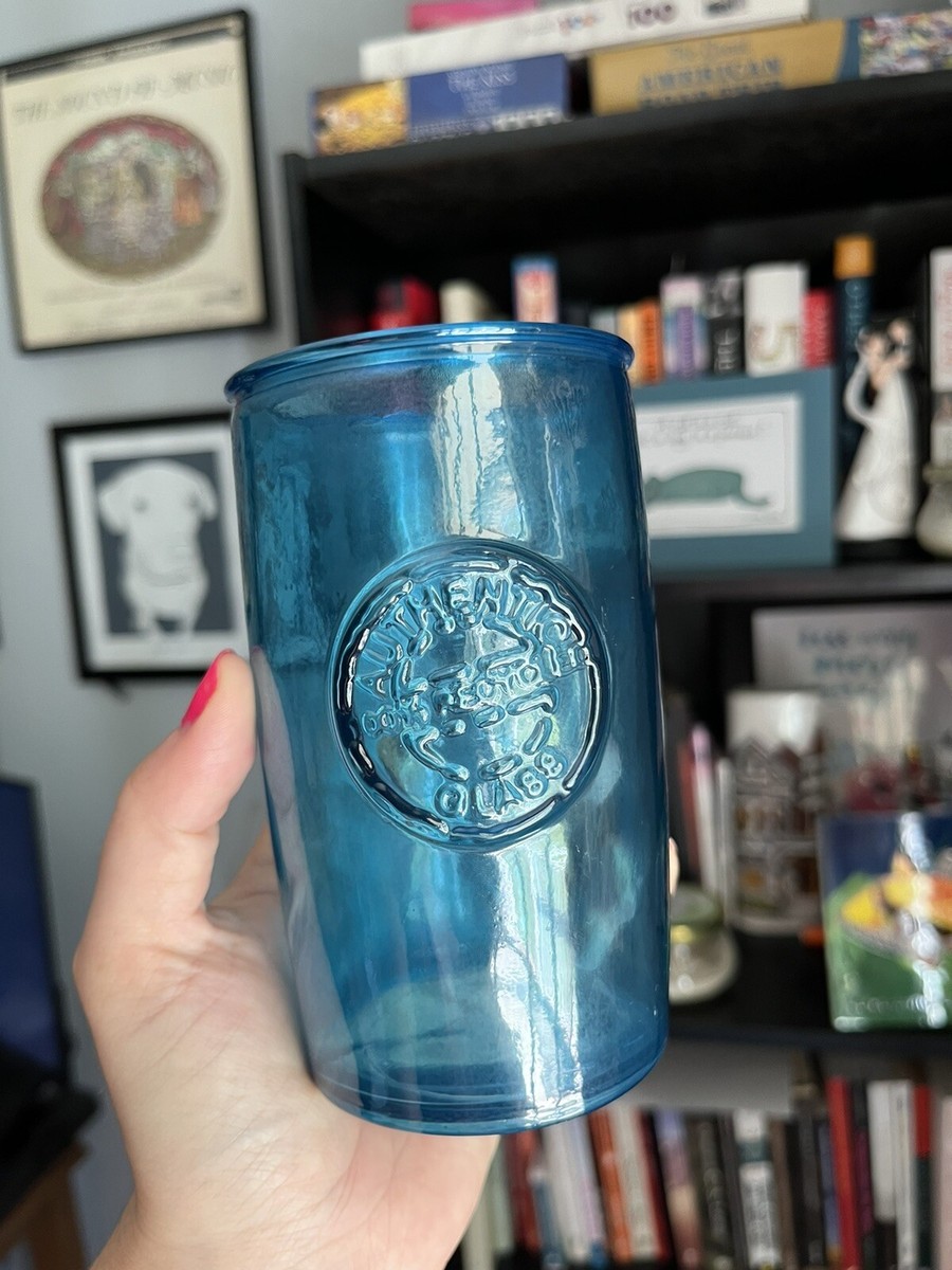 100% Authentic Recycled Glass Tumbler Drinking Glass Cup Blue | eBay