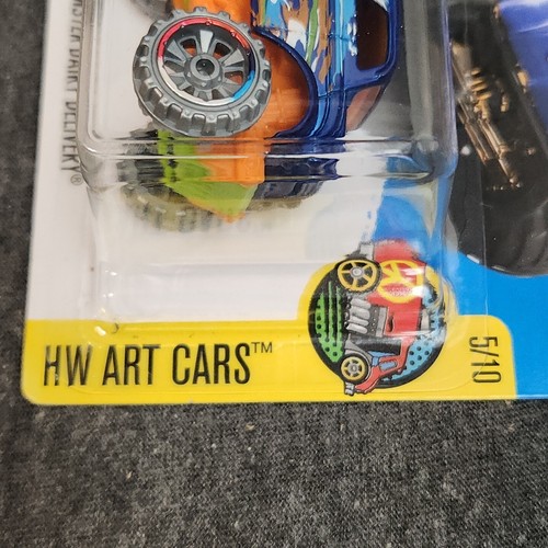 2017 Hot Wheels #161 HW Art Cars MONSTER DAIRY DELIVERY Blue w/Gray Wheels OH6Sp - Picture 6 of 12