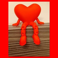3D Love Heart  Articulated Sitting Figure Model Poseable Gift Love Display