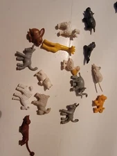 Lot Of 15 Vintage Mini Animals For Train Display Village Farm Wildlife Tiny