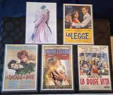 1995 5 cartoline CINEMA 100° Anniversario. Presentazione libro Platea in Piedi.