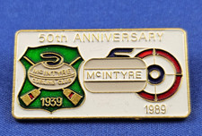 McIntyre Curling Club SCHUMACHER Ontario Canada 50th ANNIVERSARY Pin 1939-1989