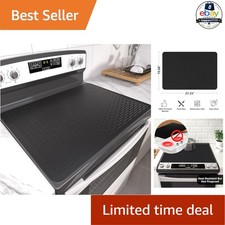 Silicone Stove Top Cover 28 x 20 in Black Glass Cooktop Drying Mat