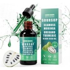 Soursop Liquid Drops 10-in-1 Sea Moss, Moring...
