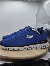 Skechers Shoes Sport Glide Mens Size 10 Blue Black Memory Foam Comfort 232136