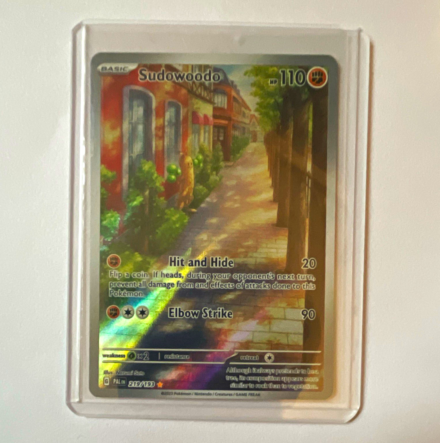 Pokemon TCG Sudowoodo 219/193 SV02 Paldea Evolved Illustration Rare Holo