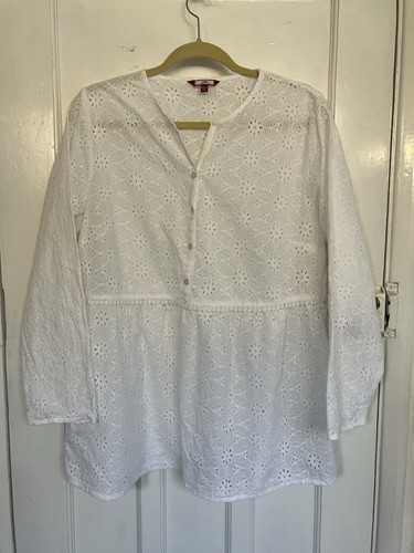 Beautiful Joe Browns Broderie Anglaise Top Size 18 - Picture 3 of 9