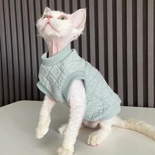 Fashion Sphinx Cat Vest Clothes Winter Kittens Costume Pet Hoodies For Sphynx Sm
