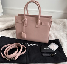 Saint Laurent Light Pink Leather Sac De Jour Baby