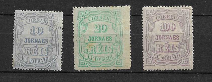 Brazil 1890 newspaper set sc p19-p11 MH lightly toned