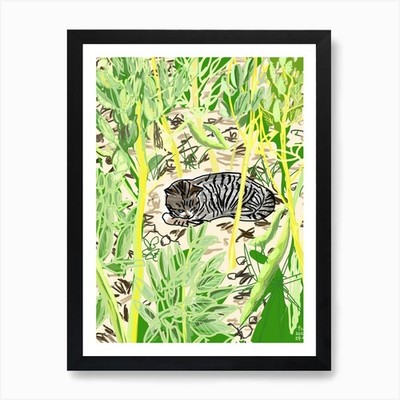 Zwischen breiten Bohnen Kunstdruck gerahmt Wandbild Poster Leinwanddruck Bild