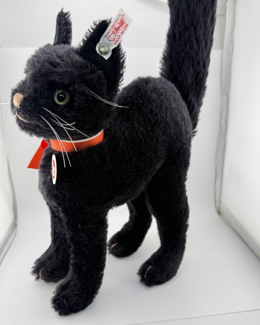 Steiff Scary Cat Black Plush Limited Edition Halloween 2013 Mohair New