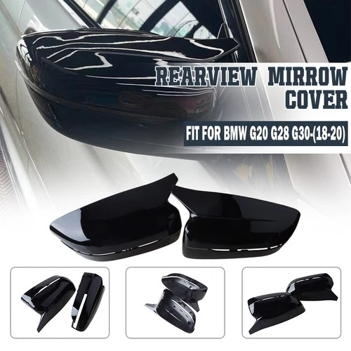 Glossy Black Rearview Mirror Cover Caps For BMW G20 G21 G22 G30 G31 G11 G14 G15