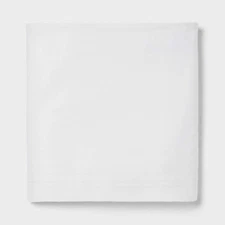 Twin/Twin XL Easy Care Cotton Blend Sateen Flat Sheet White - Room Essentials