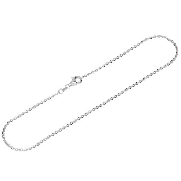 Fusskette 925 Sterling Silber 26Cm Ankerkette Flach Gewalzt Damen Fusskette Fein-image