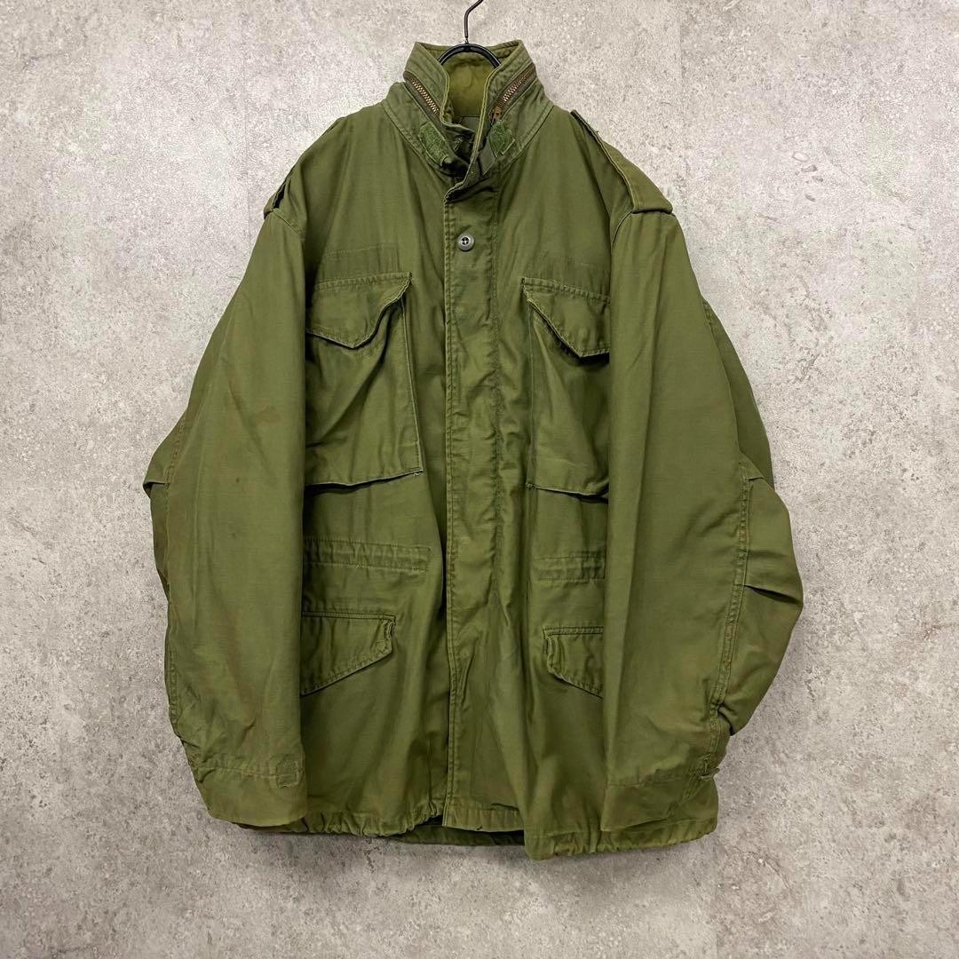 US Army M65 Military Field Jacket Khaki Men’s L-XL Vintage US Army