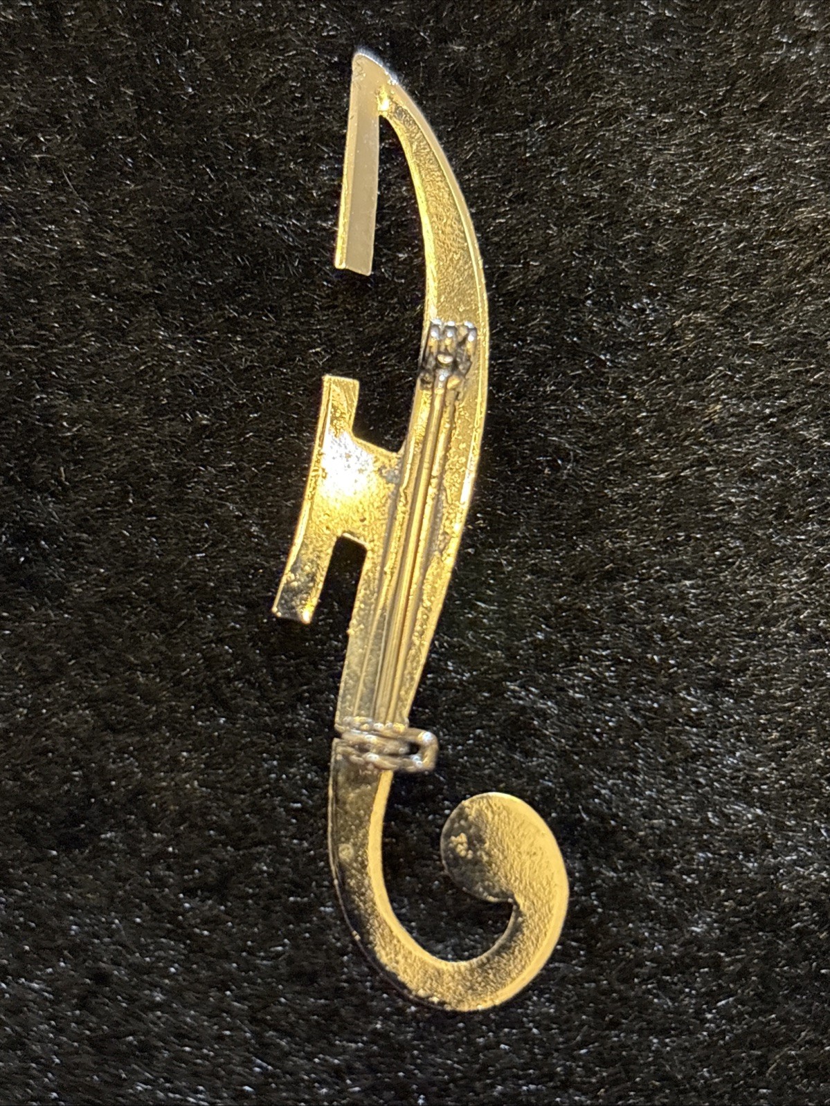 Stylized Letter “F” Monogram Initial Script Gold … - image 2