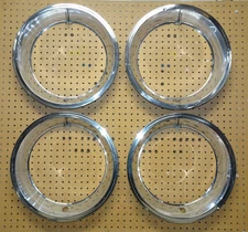 Rare GM Chevy Rally Wheel Trim Ring 15x7 2 1/2” Deep Oval Hole OEM 4 Clip Design