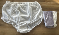 Catherines Intimates Nylon Brief Panties 3 Pack NOS 3 Open White SZ 12