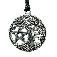 Lebensbaum Pentakel AnhäNger Halskette Pentagramm Pagan Wicca Hexe Schmuck