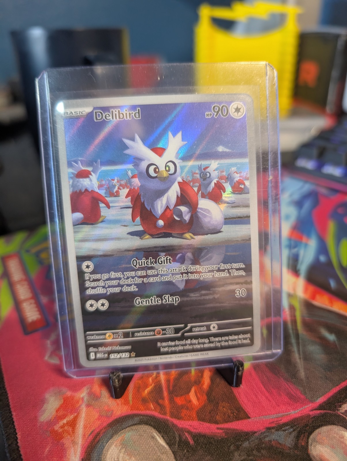 Delibird 152/132 IR -  Mega Evolution - Sleeved and Top Loaded