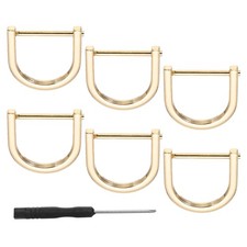 6 Pcs 1" D-Rings Screw in Shackle Horseshoe U Shape D Ring Light Gold