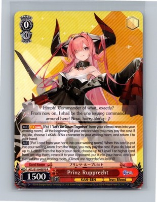 Weiss Schwarz Azur Lane Vol. 2 Prinz Rupprecht Foil AZL/S119-E070 R R NM