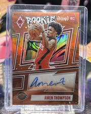 2023-24 Panini Phoenix - Rookie Signs Amen Thompson #RS-AMT Orange /49 (AU, RC)