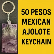 CLEARANCE Mexico keychain ajolote axolotl (50 pesos P-133 design) P20P