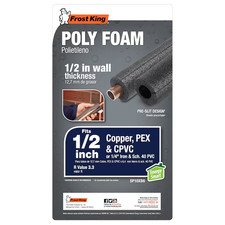 Frost King 6-ft Foam Tubular pipe insulation for 1/2-in Pipe