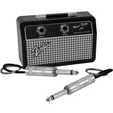 Pluginz - Fender - Jack Rack Mini - Black And Silver with 2 Guitar Plug Keychain
