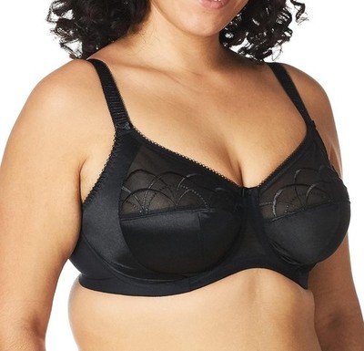 Elomi Cate Full Coverage Bra, Black, EL4030, Size 44L