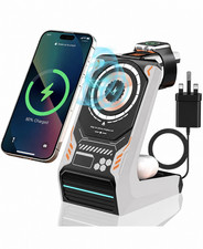 3 in 1 Magnetic Wireless Charger 15W Stand for iPhone Apple Watch AirPod UK Plug