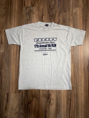Vintage 1995 Scandinavian Days 10K Run Walk Coors Beer 17th Annual Gray Shirt XL