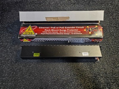 Ditek DTK-RM24NETS | 24 Channel Rackmount Poe/Ethernet Protector, 1U, Shielded R