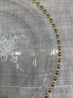 Set of 6 Imperial Candlewick 12.5" Glass Torte Plates Gold Beaded Rim, EUC — photo 10