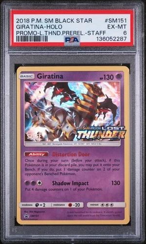 2018 POKEMON SM BLACK STAR PROMO #SM151 GIRATINA-HOLO PSA 6