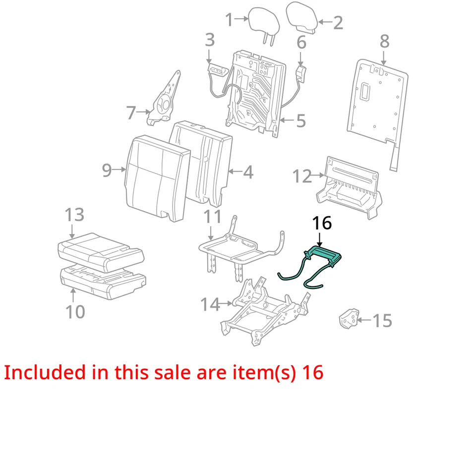 2005-2008 CHEVROLET BUICK UPLANDER TERRAZA HANDLE R SEAT LAT REL GRAY 89043309 - Image 3 of 4