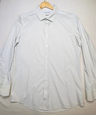 Mizzen+Main Leeward Trim No Tuck White Box Pattern Shirt Men Sz M Stretch Button