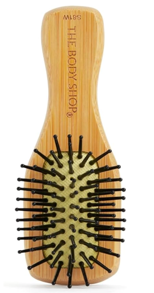 The Body Shop Bamboo Small Hairbrush Detangle & Smooth Mini Wooden Hair Brush
