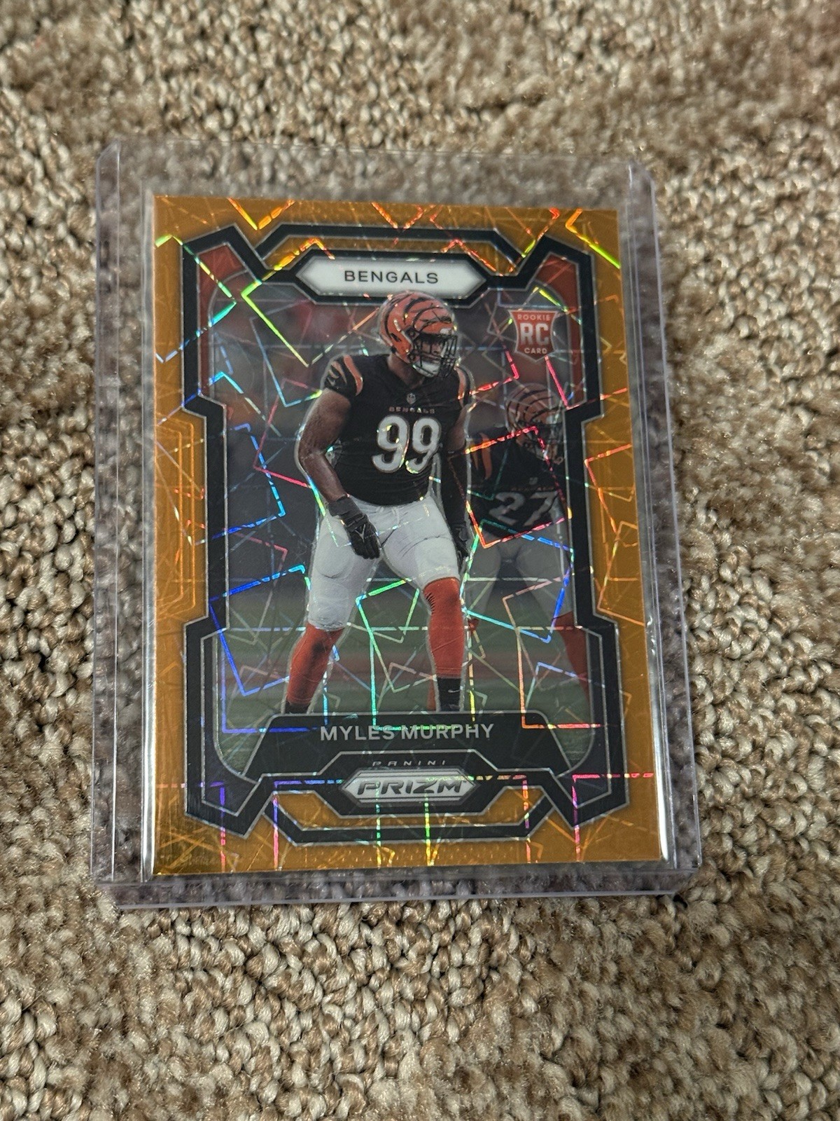 Myles Murphy 2023 Panini Prizm Orange Lazer Prizm #320 (RC) BENGALS