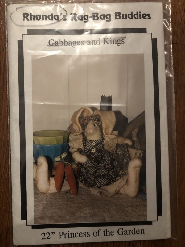Rhonda's Rag-Bag Buddies Cabbages And Kings Princess Of The Garden Doll Pattern